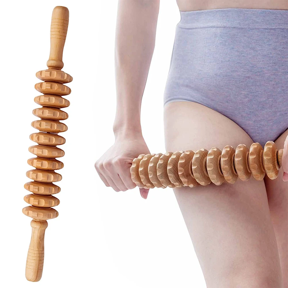 1Pcs Wooden Cube Roller Massager Wood Therapy Lymphatic Drainage Tool Anti-cellulite Dice Roller Stick Whole Body Muscle Relax