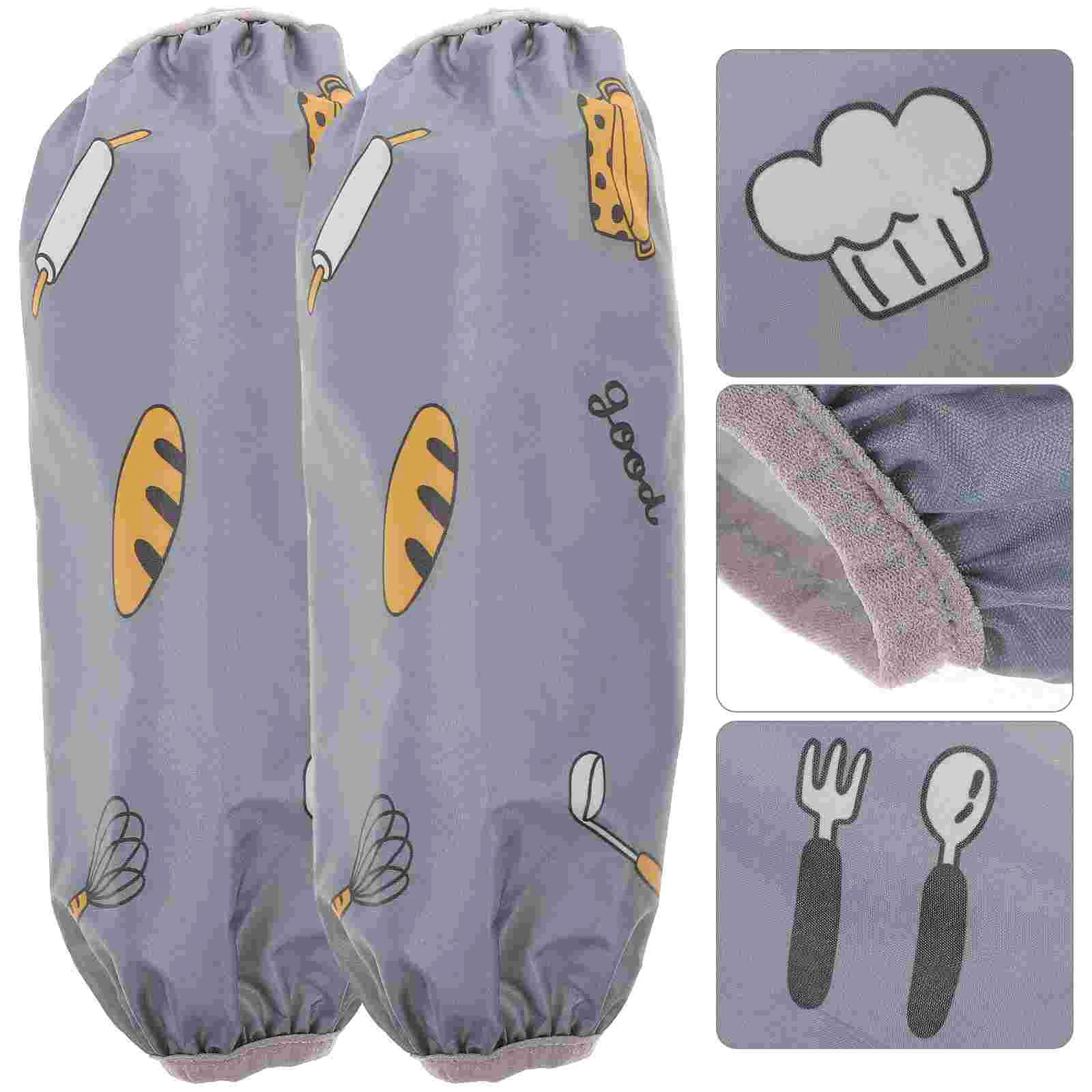 2 Pair Waterproof Arm Sleeves Cleaning Protector Kitchen Oilproof Reusable Household Cuff Guard