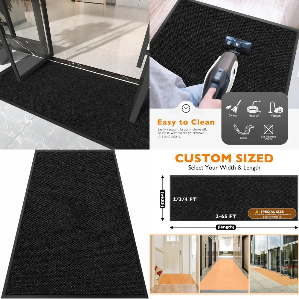 

Сверхмощный коммерческий входной коврик, большой размер 2 фута x 7 футов, внутренняя и наружная погремушка для входной двери