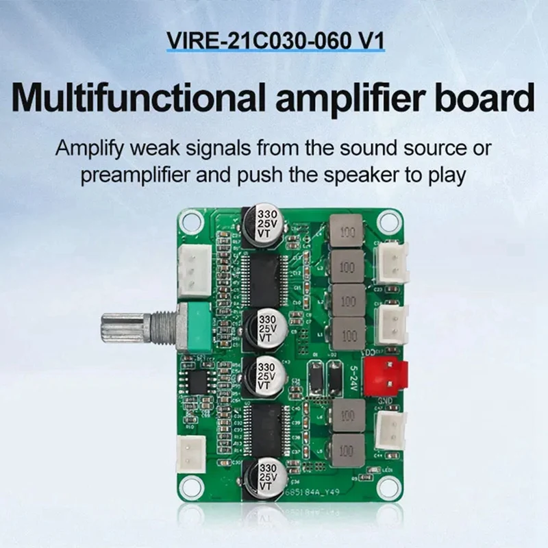 TPA3118 Digital Audio Amplifier Board 2.1 Channel Amplifier Module 2X30W&60W Audio Power Amp Board 12V-24V