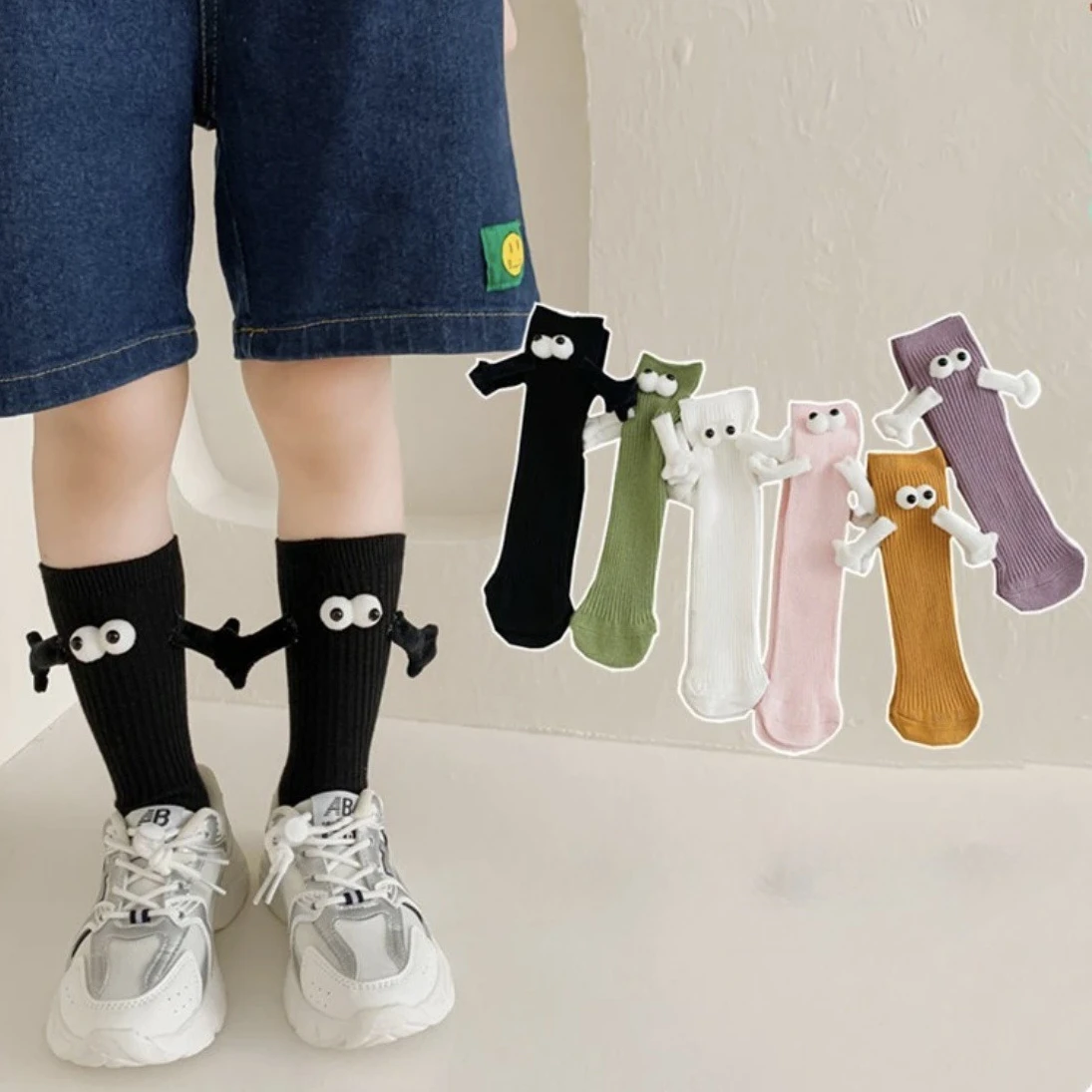 

Магнитные одинаковые носки для родителей и детей, тонкие носки с милым мультяшным дизайном для девочек, осенне-зимние теплые модные штабелируемые носки