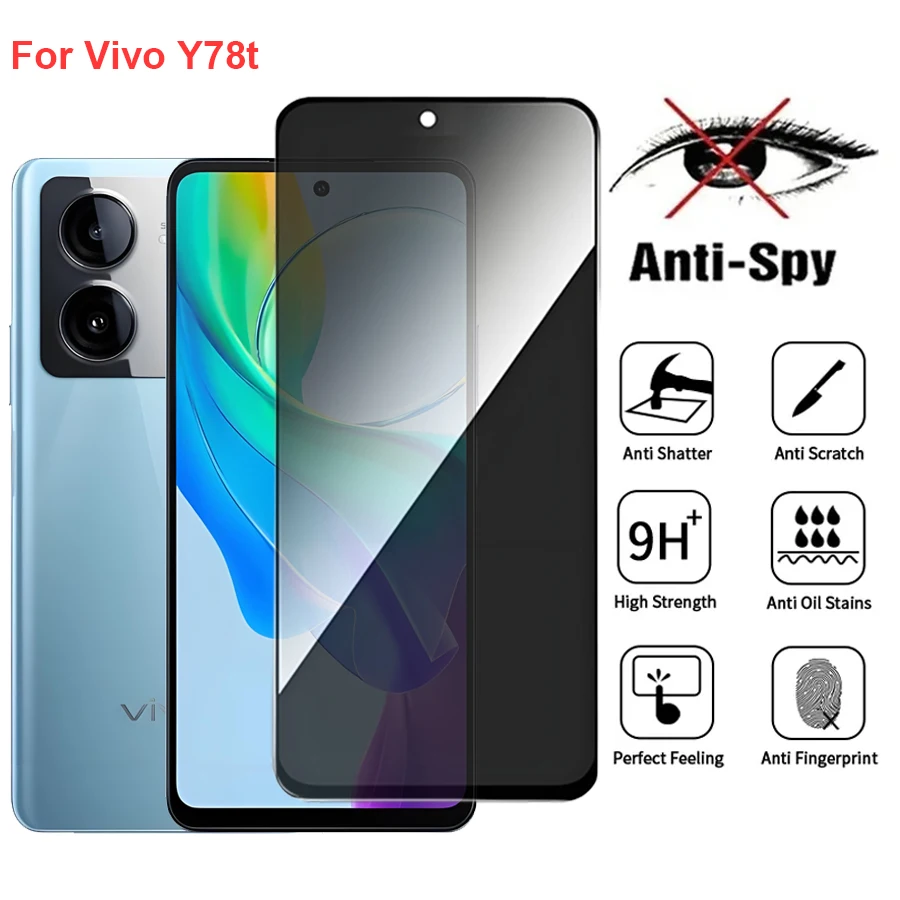 

Для Vivo Y78t V2312BA антишпионское защитное стекло из закаленного стекла, совместимая с VivoY78t, полное покрытие, пленка для телефона