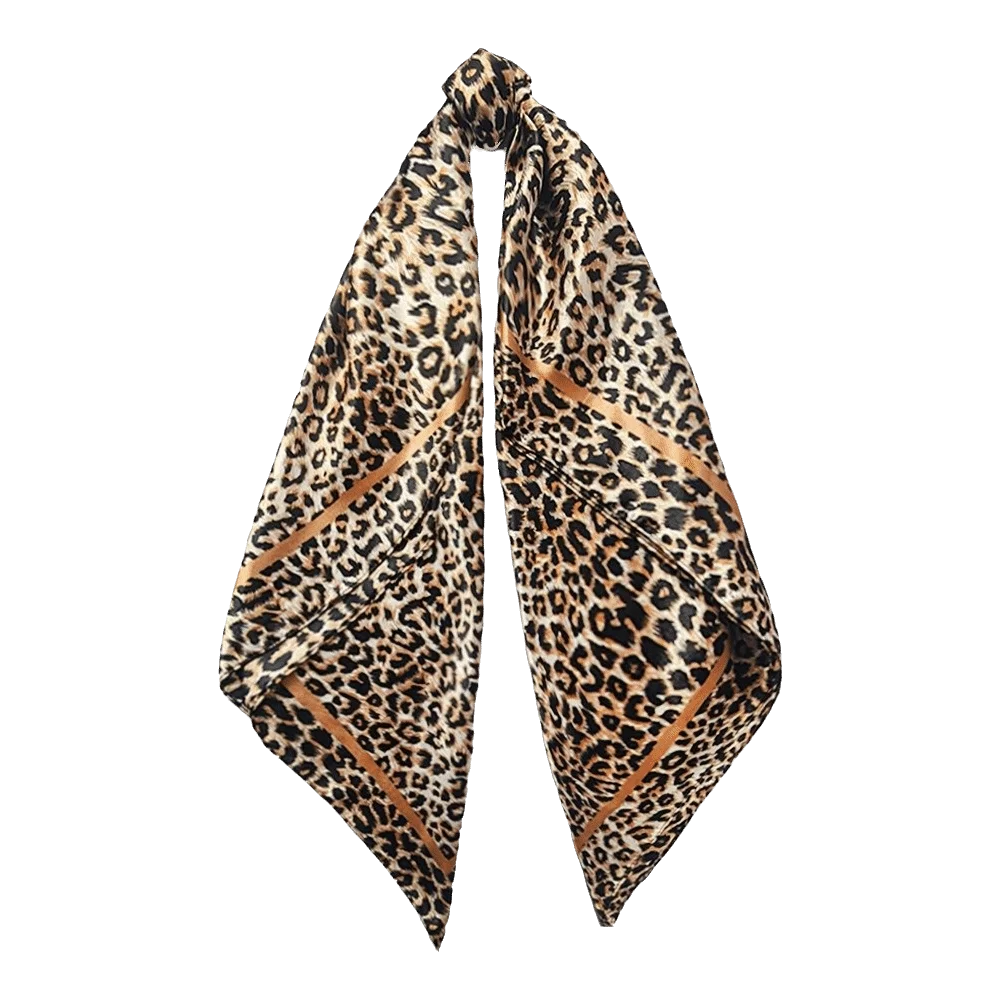Popular Leopard Print Women's Head Scarf 90x90cm Satin Silk Scarf Square Shawl Luxury Paisley Bandana‌ Sunscreen Cover