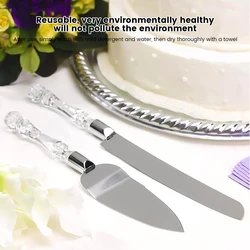 2Pcs Stainless Steel Cake Shovel Set Bread Pizza Knife Dessert Pie Fondant Divider Cutter Spatula Server Baking Tool For Wedding