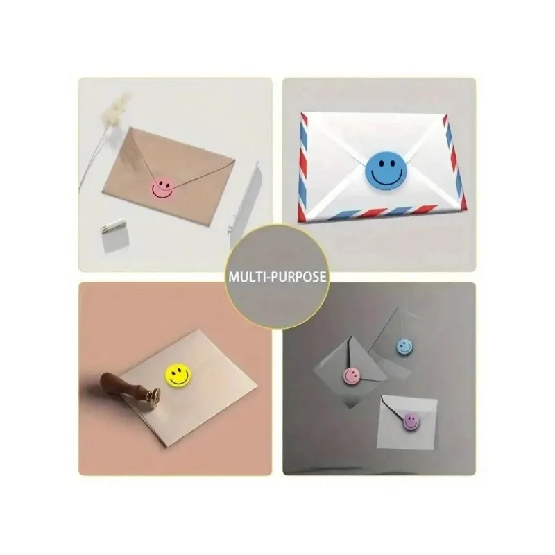 500pcs round Smiling Face Paper Stickers for Teachers Parents Classroom Learning Rewards Stationery Gift view 5