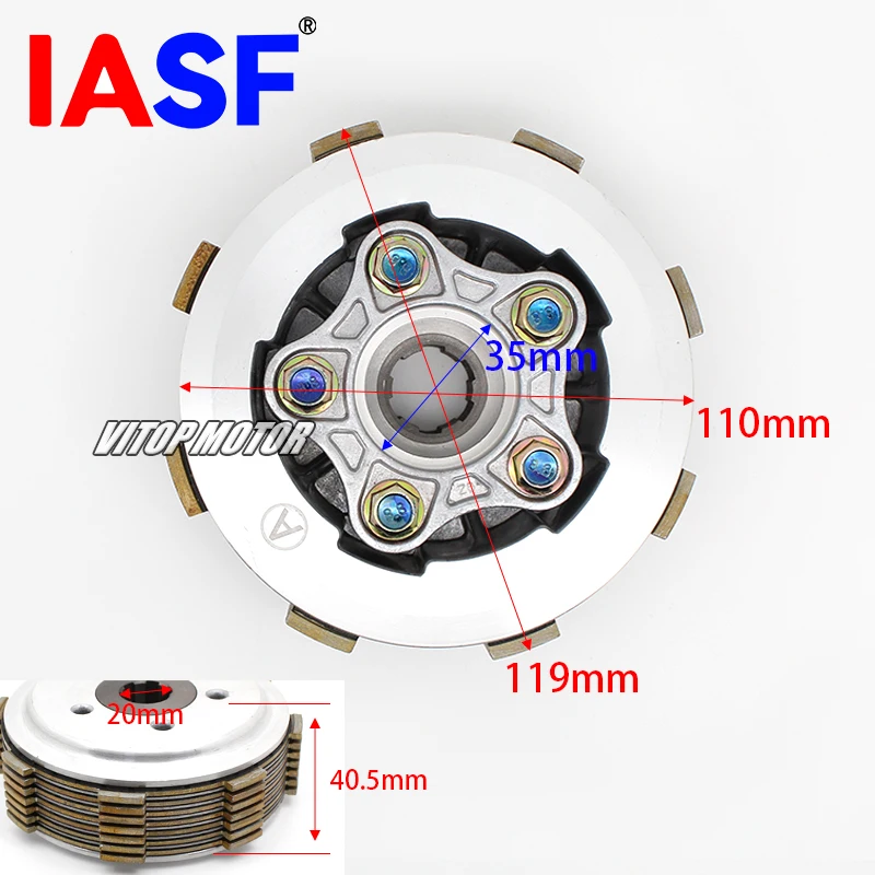 For CG250 CG300 Zongshen NB300 CG NB 300 5-Column Reinforced Clutch Plate Assembly 7Pcs Friction Disc Set