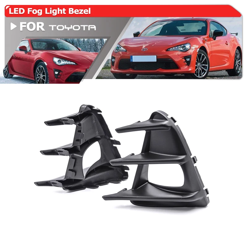 2x Front Bumper Led Fog Light Bezel Covers For Toyota GT86 2017 2018 2019