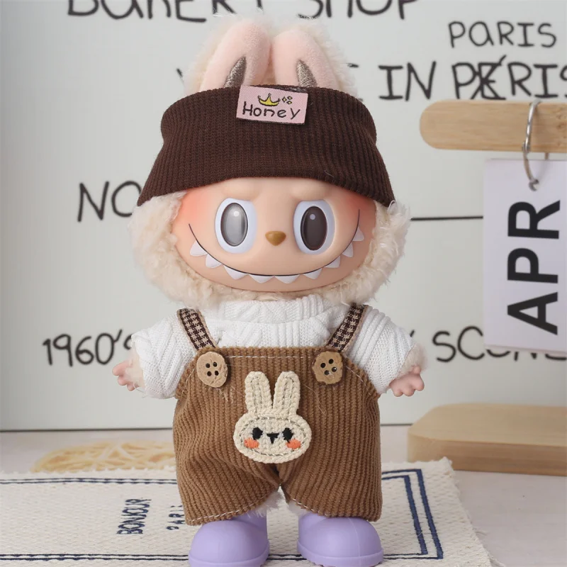 Mini roupas de boneca acessórios para coreia kpop exo 15-17cm labubu idol v1 v2 macacão conjunto roupas presente