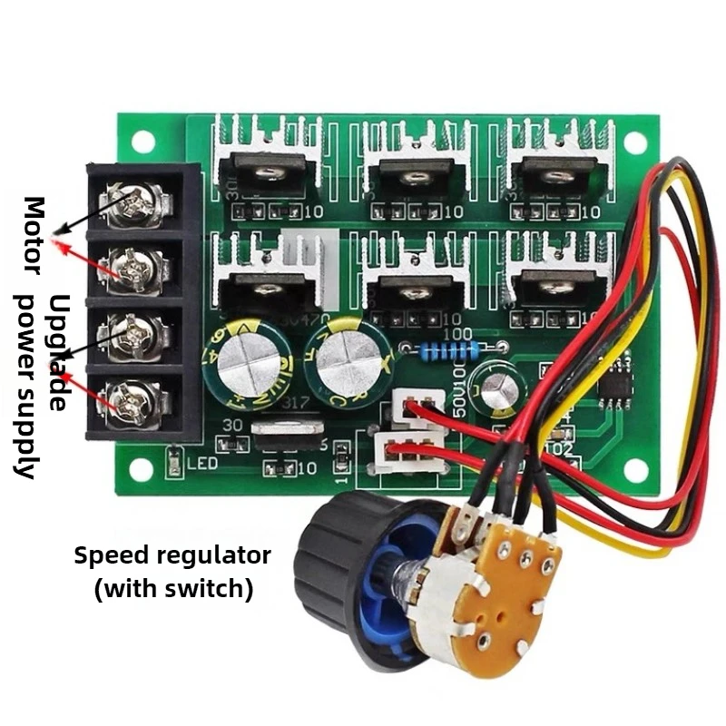 DC 9-55V 40A 2000W PWM DC Motor Pump Speed Regulator High Power Speed Controller 9V 12V 24V 36V 48V power supply adjustable