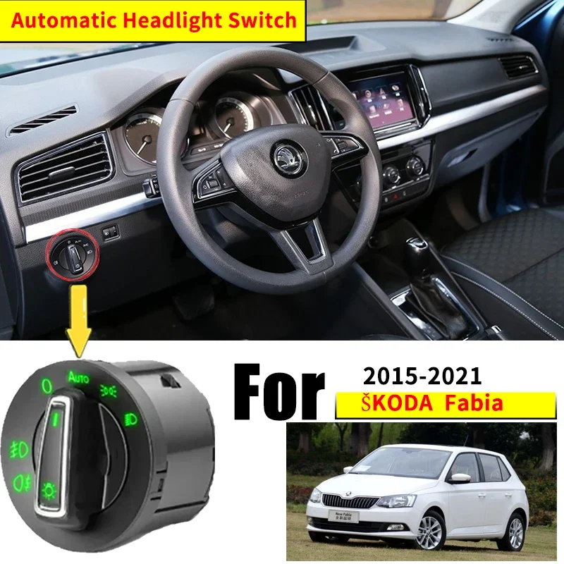 Headlight Automatic Switch For Skoda Fabia Combi Tour MK3 NJ 2015~2021 2015 2017 2019 Car Accessories Upgrade Tuning Modificati