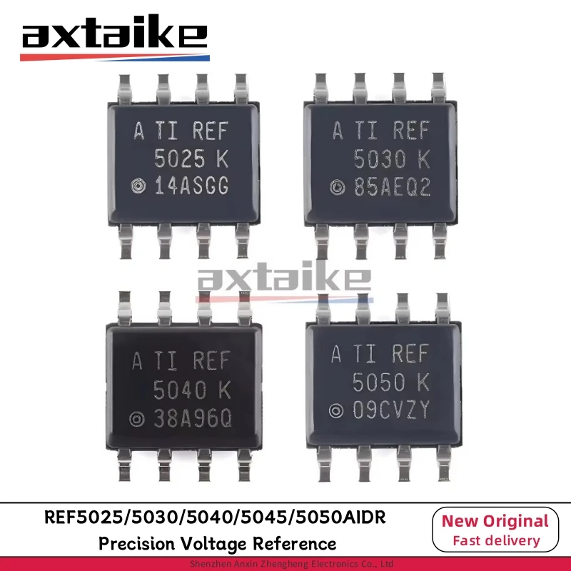 

5PCS REF5025AIDR REF5030AIDR REF5040AIDR REF5045AIDR REF5050AIDR 2.5V 3V 4.096V 4.5V 5V SOP8 Precision Voltage Reference SMD IC