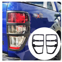 Tail Light Cover Trim for Ford Ranger 2012-2022 T6 T7 T8 WILDTRAK XLT XL XLS Limited Exterior Rear Lamp Hoods MATT BLACK