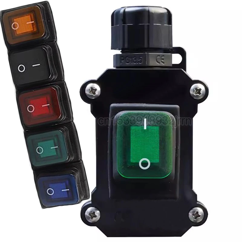 

1Pcs KCD4 Waterproof Rocker Switch IP65 220V 16A/30A ON-OFF /ON-OFF-ON Rain Proof Outside Electrical Room Ampere Box
