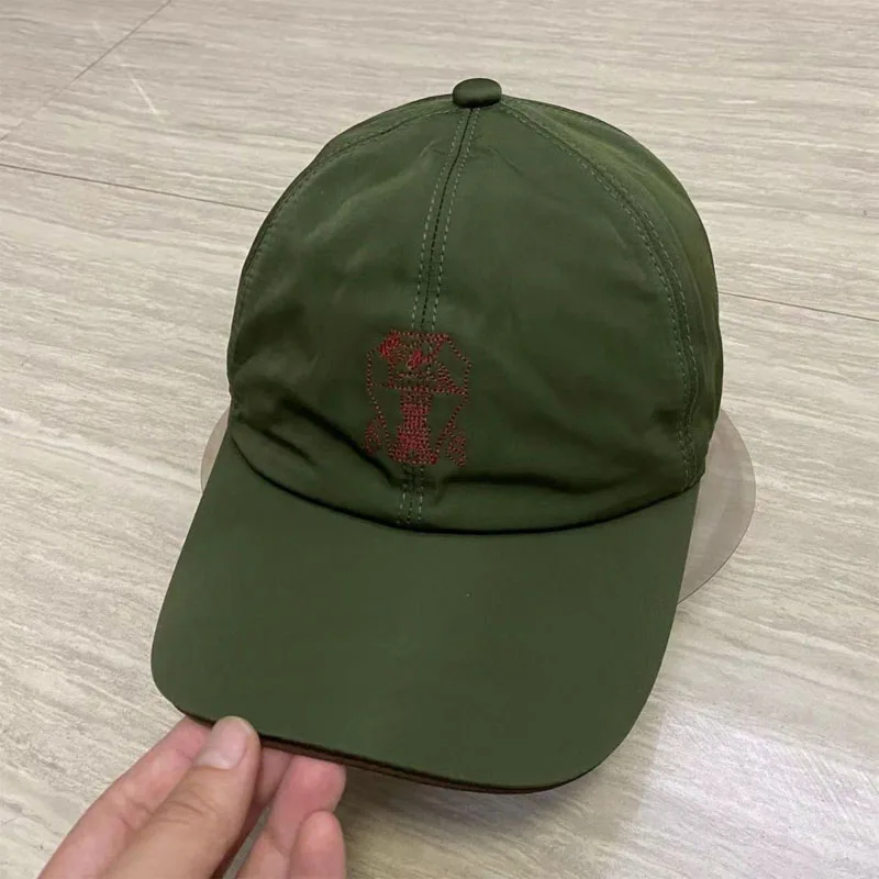 Brune**lo Cucin**li duck tongue cap spring and summer thin section new men and women baseball cap fashion leisure embroidery bre