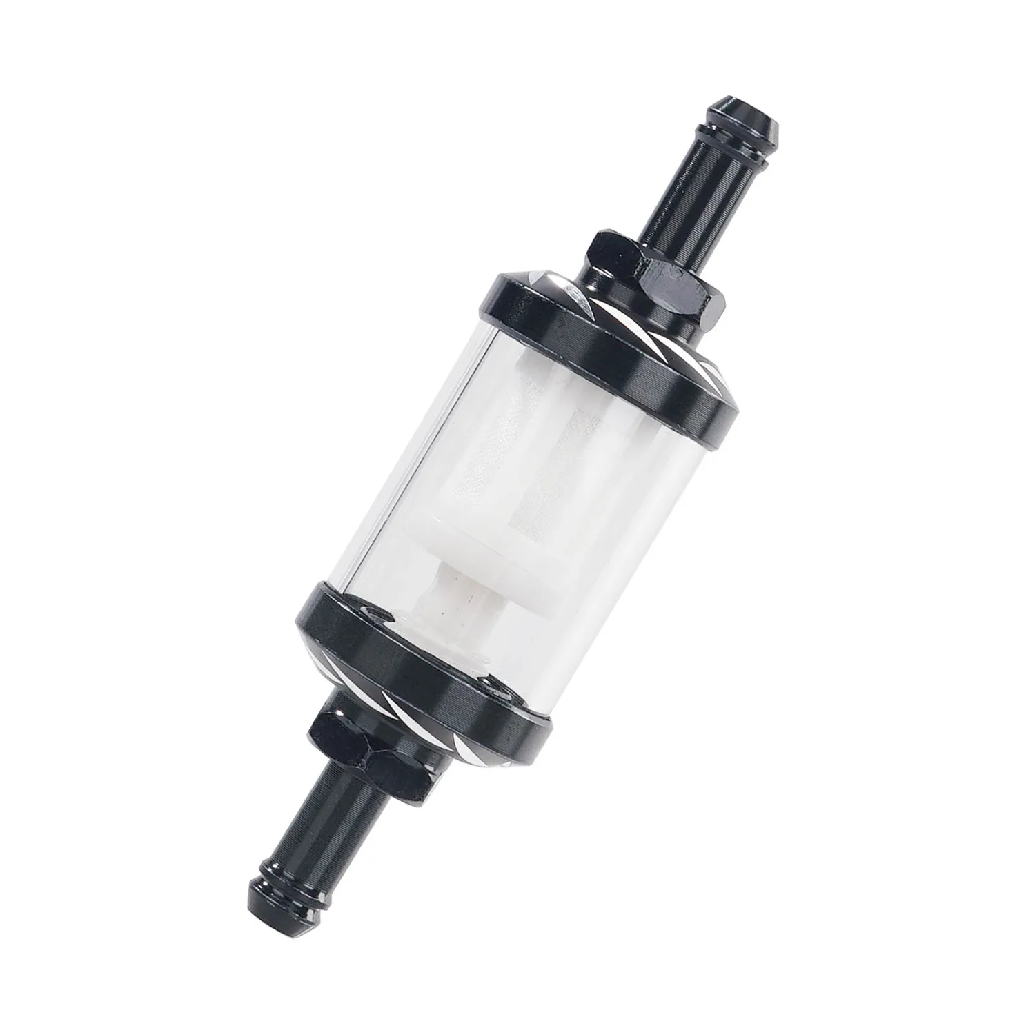 

8mm CNC Fuel Filter Aluminum Alloy Fuel Filter Washable Reusable Inline Petrol Gas Filter for Car Motorcycle Universal