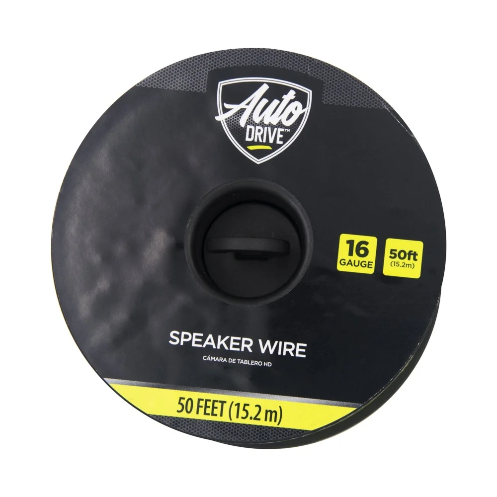 16 مقياس سلك مكبر الصوت 50ft CCA النحاس يرتدون الألومنيوم كابل الصوت دائم سهلة الاستغناء القطبية العالمية علامة الصوت سيارة المنزل