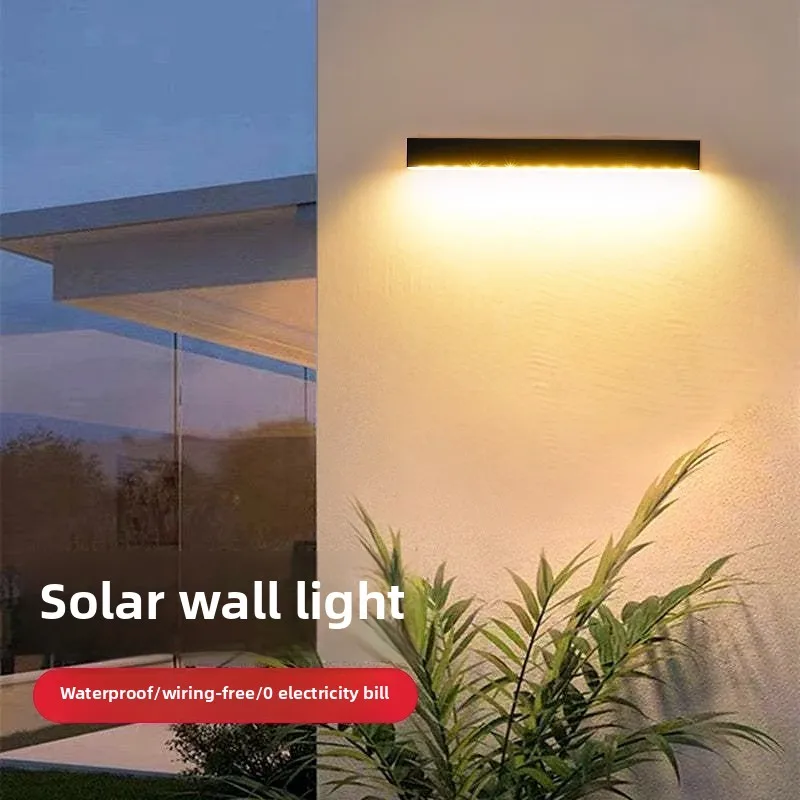 

Solar Outdoor Wall Light Waterproof Garden Courtyard Fence Lamp for Villa Decor