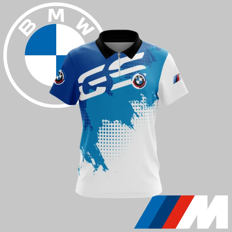 

BMW Летняя мужская быстросохнущая рубашка поло Высококачественная роскошная брендовая рубашка поло для спорта и отдыха Футболка с короткими рукавами для мотоцикла