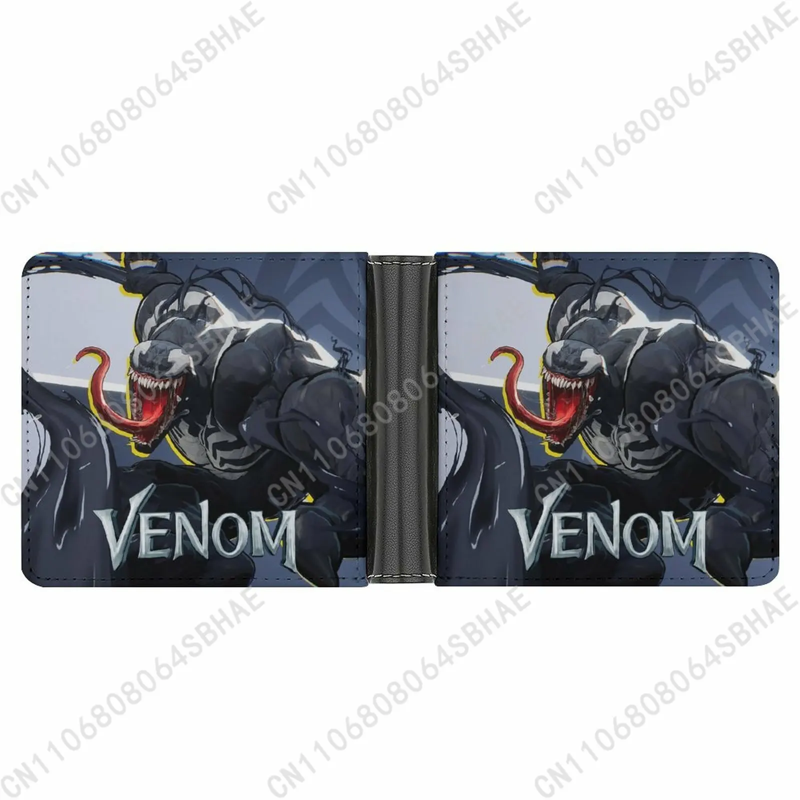 

Marvel Venom Trendy Leather Wallet Teenage Male Woman Personalized Slim Credit Card Holder Small Purse Daily Use Cosplay