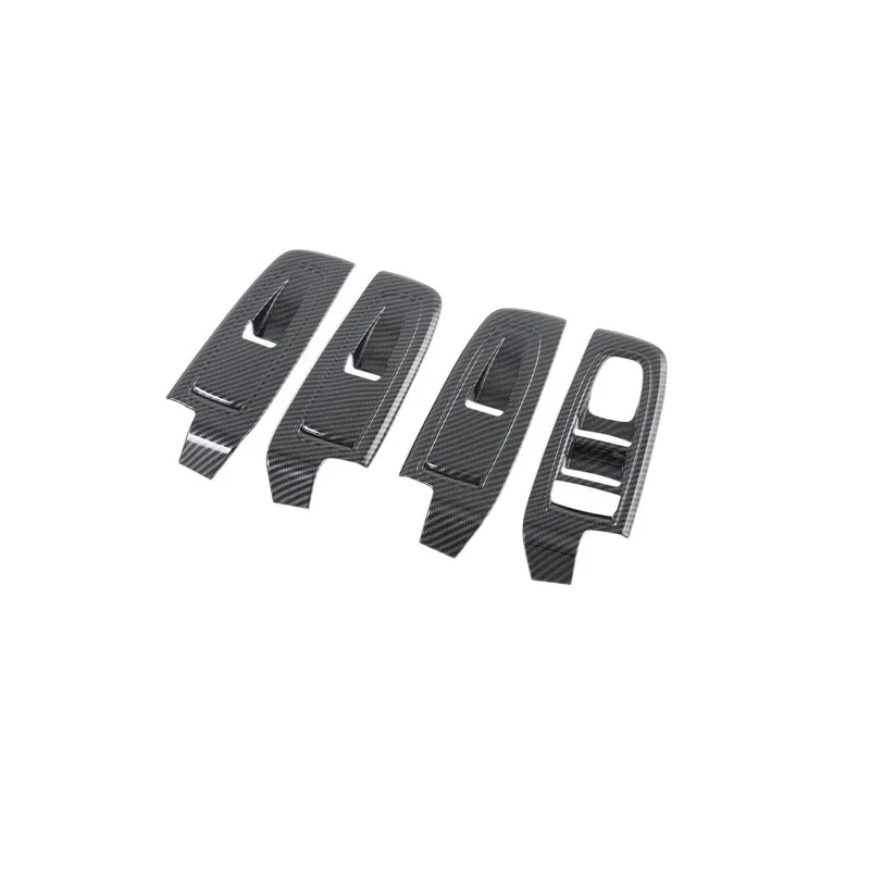 Carbon Fiber Window Lift Switch Panel Cover Trim For Subaru Forester 2019-2023 3