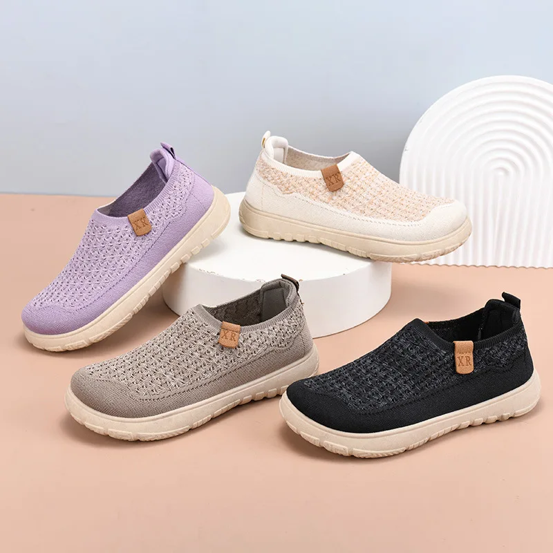 Damen Mesh Loafer Dicke Sohle Bequem - close-up view