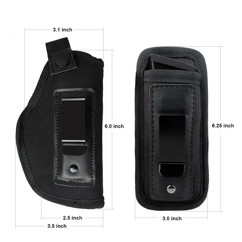 Tactical IWB Universal Concealed Carrry Gun Holster with Belt Clip Waist Pistol Magazine Pouch for Outdoor Hunting