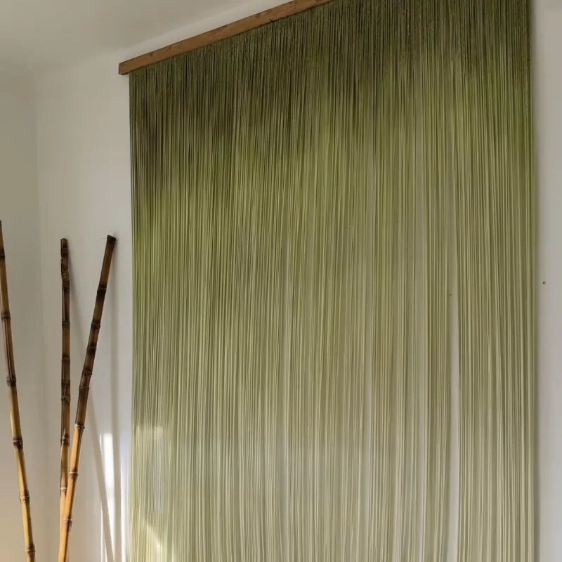 Spring green hand-woven tapestry dyed background wall meter box shading French super healing wall hanging accessories fresh