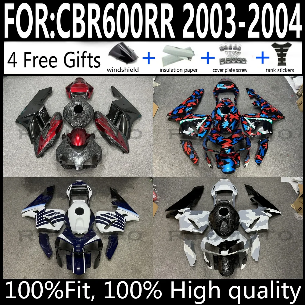 

Honda CBR600RR 03 04 Motorcycle Fairings Kit CBR 600 RR 2003-2004 ABS Plastic Body Work Cowlings Fairing Set Full Set