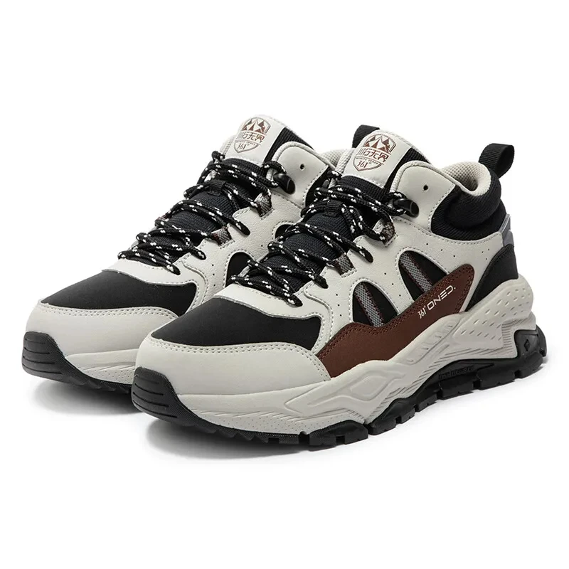 361 Degrees Men Casual Shoes New Retro Plush Thick-soled Autumn and Winter Warm Non-slip Classic Cotton Male Sneakers 672446705A