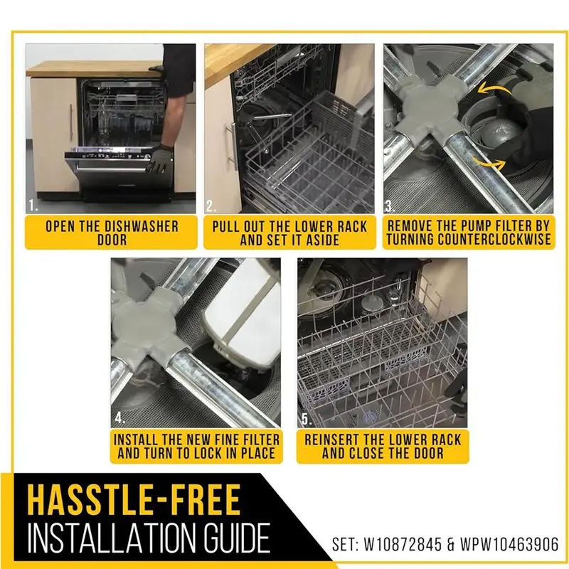 【جديد A39M】 قطع غيار لغسالة الأطباق Whirlpool Kenmore Kitchenaid-WP W10872845 وفلتر المضخة WPW10463906 مرشح الشاشة AP6