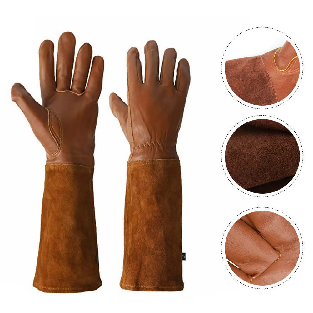 

1Pair Anti-Cutting Protective Gloves Long Labor Hand Protection Gear Stab-Proof for Welding Gardening