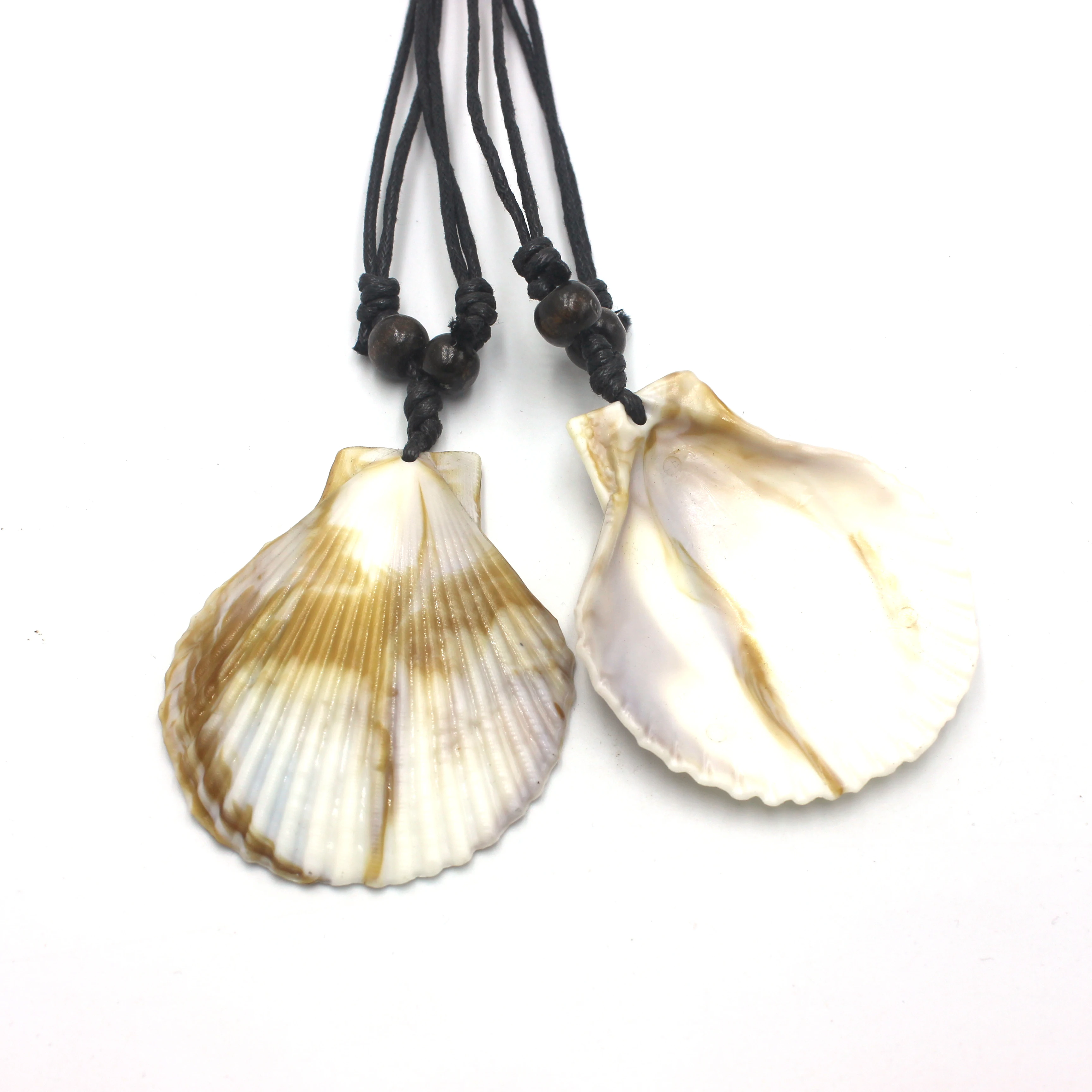 1 قطعة نمط المنتجع المحيط شل قلادة قابل للتعديل حبل البوهيمي الاكريليك قلادة من الصدف الرجال النساء سترة سلسلة مجوهرات هدية #2