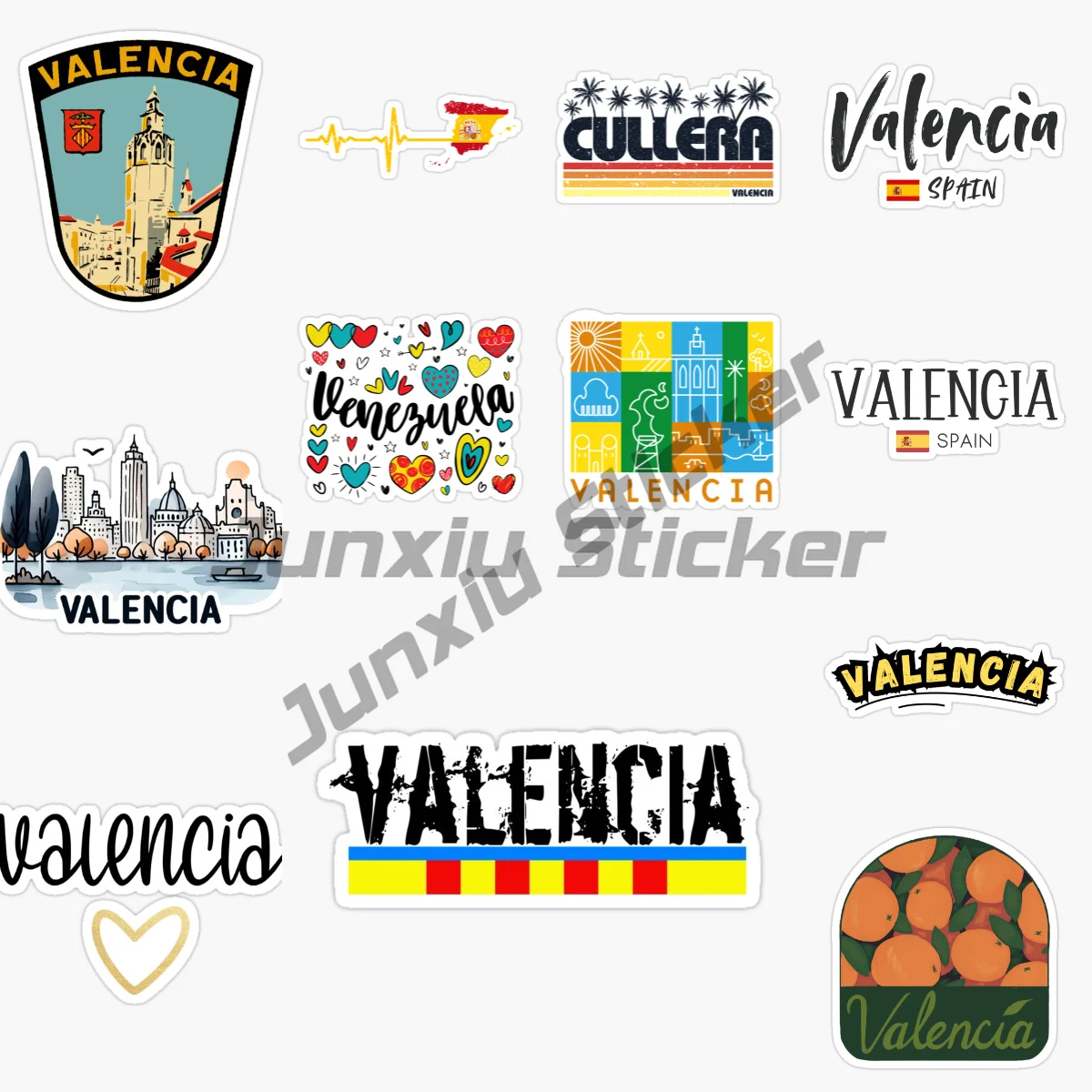 Valencia Sunshine Beach Resort Scenic Hiking Vinyl Car Stickers Self Adhesive Stickers in Spain