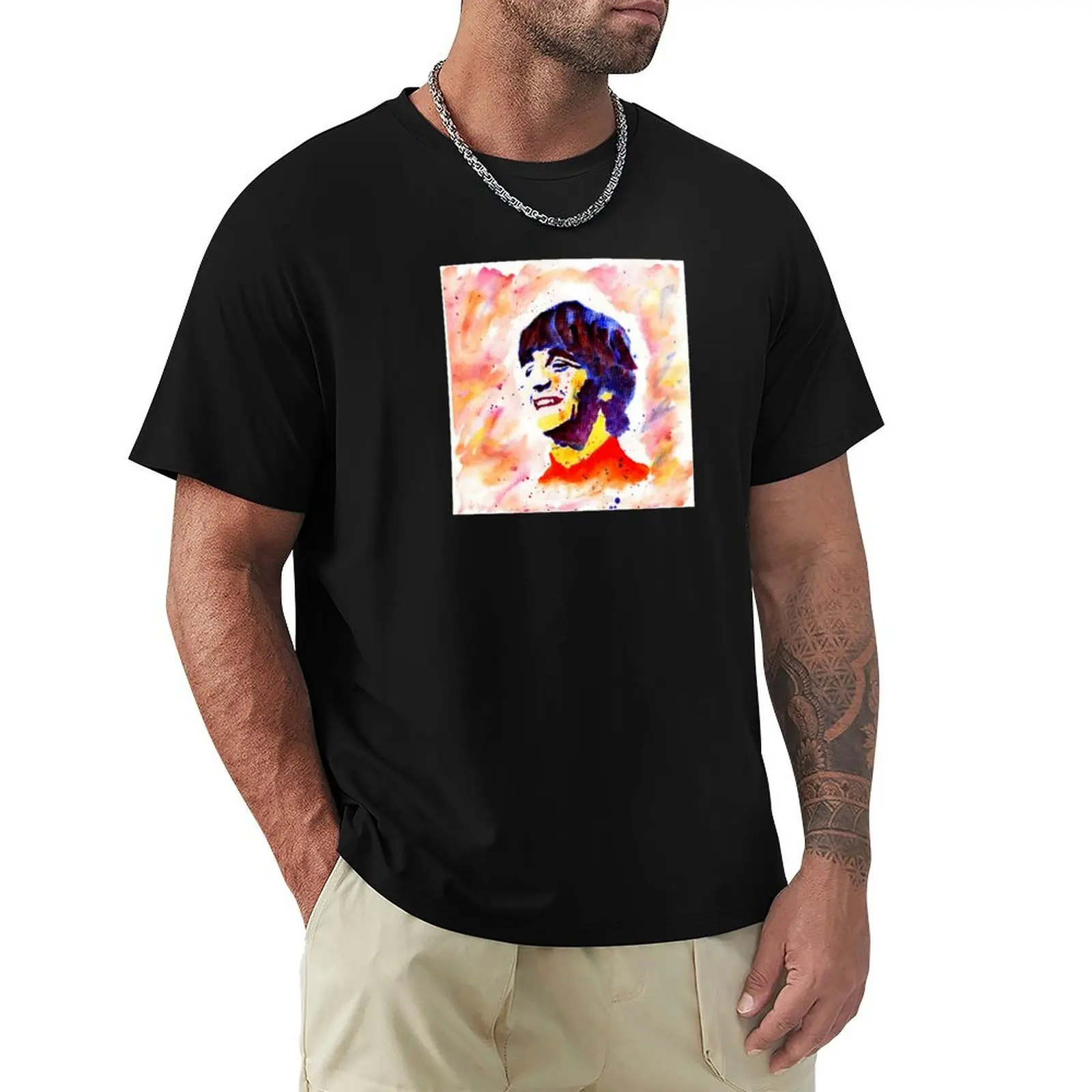 Ringo Starr T-Shirt Basic Simple Design Short Sleeve Shirt