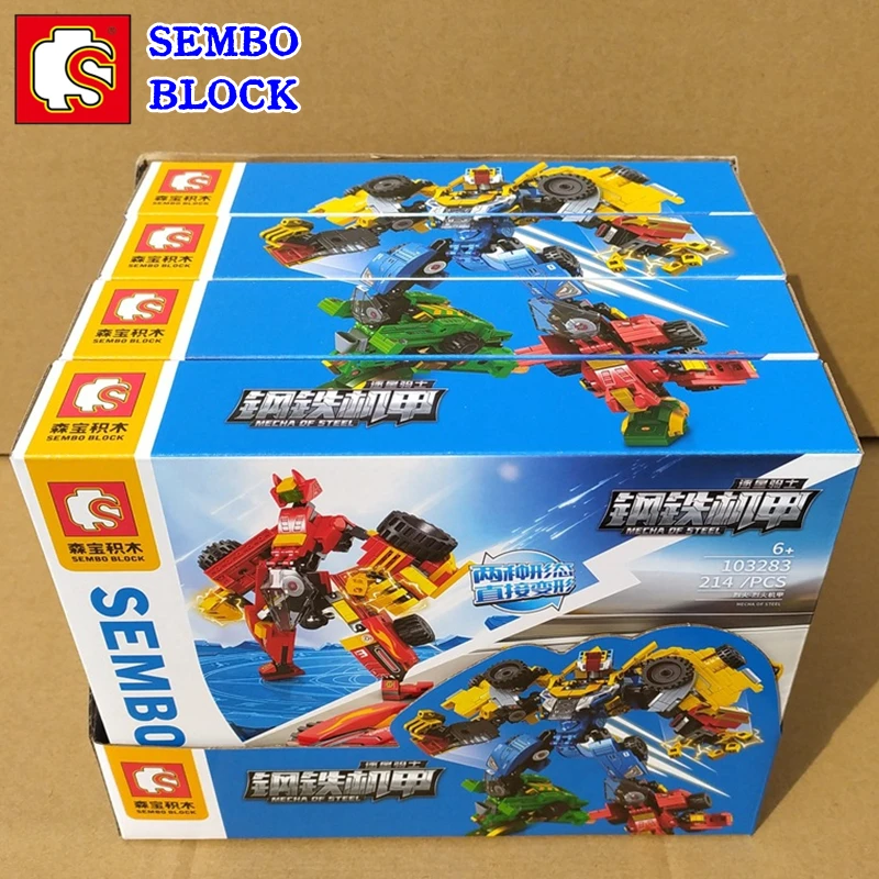 SEMBO Transforming Robot Building Blocks Can Transform into Shapes Car Models Small Pieces Assembled Children's Toy Gifts