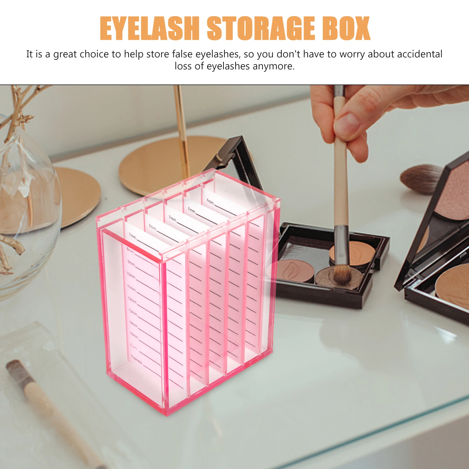 

5 Layers Eyelash Storage Box Acrylic False Lashes ganizer Waterproof Reusable Container Travel Case for Women