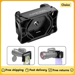 APEXEL Universal Telescope Phone Adapter for Monoculars Binoculars Microscope with 23mm-50mm Eyepiece Diameter for Telescope