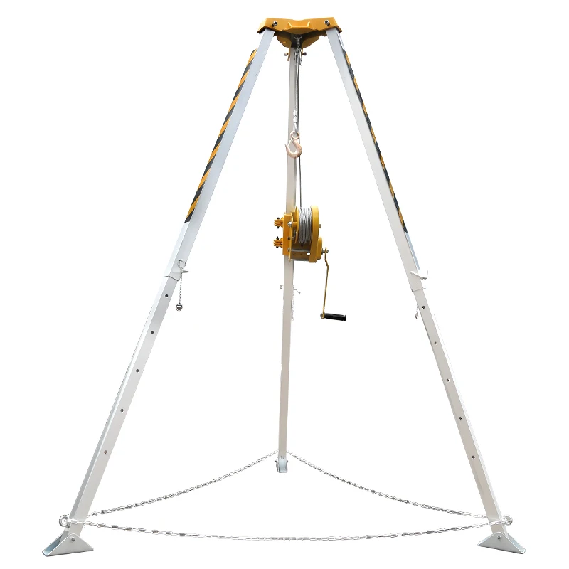 

Retractable Winch Aluminum Tripod for Fall Protection for Fire Fighting & Rescue Lifting