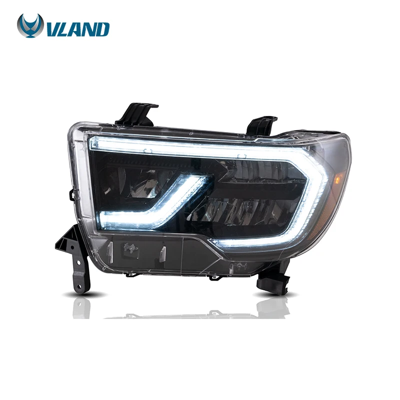 

VLAND Wholesale LED Headlights With Sequential Car Head Lamp 2007-2017 2018 Tundra Headlamp for Toyota Tundra Sequoia Head Light