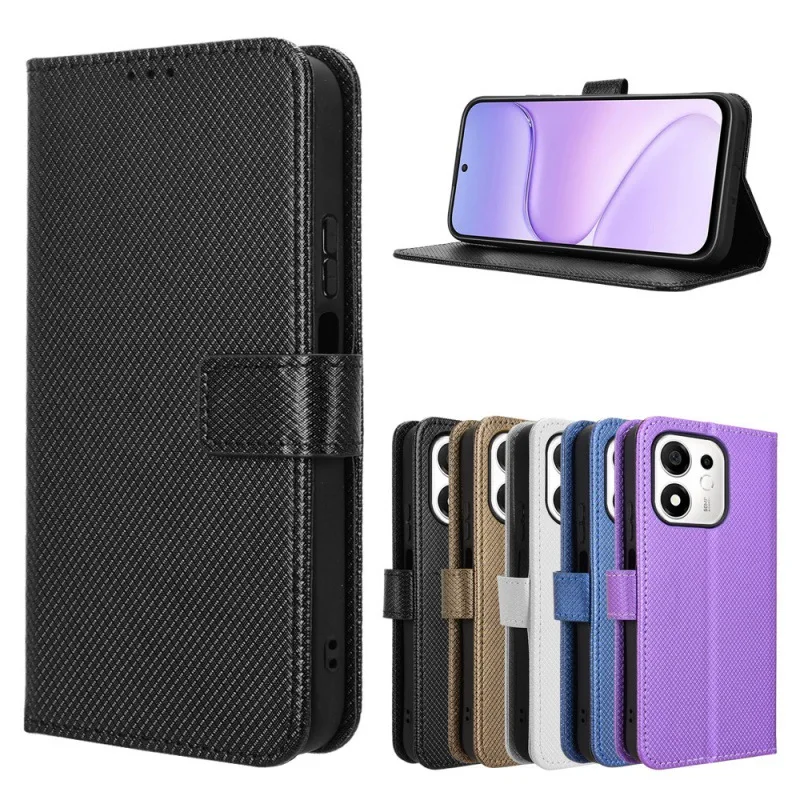 Plain Leather Flip Wallet Case For Honor 600 Smart 5G Magnetic Book Cover Holder Coque Fundas Shell