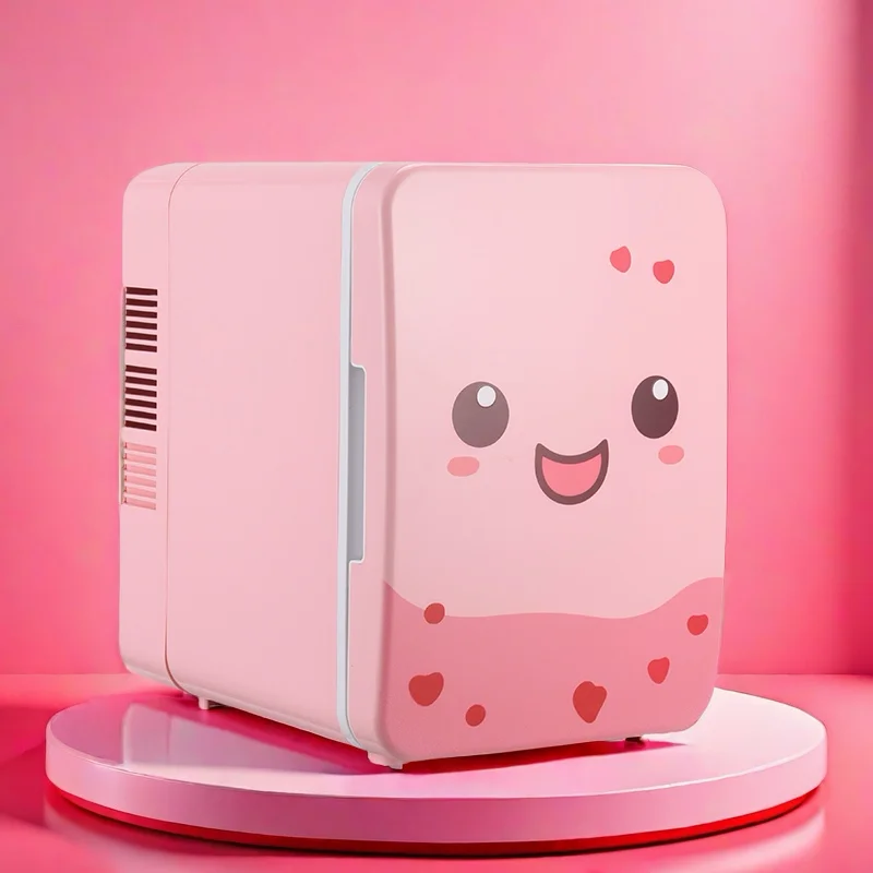 Pink 4 L Fridge Mini Beauty Fridge. Skincare, Makeup, Product Storage