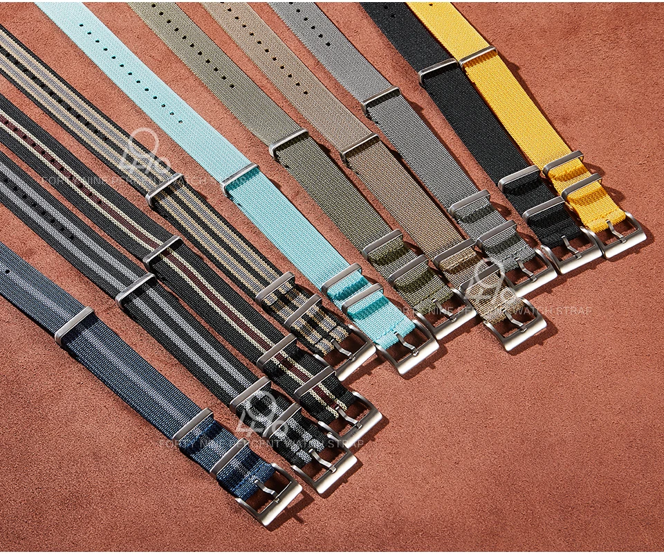 Hochwertiges Uhrenarmband aus Stoff, 18/19/20 mm, gewebtes Nylon-Uhrenband, 21/22/24 mm, einteiliges, gewebtes Uhrenarmband für Omega und Seiko. – Detail 3