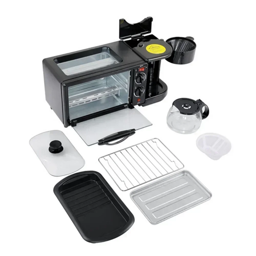 Toaster. Coffee Machine. Oven. Kitchen Oven. Kitchen Appliances.3 in 1 Breakfast Machine.