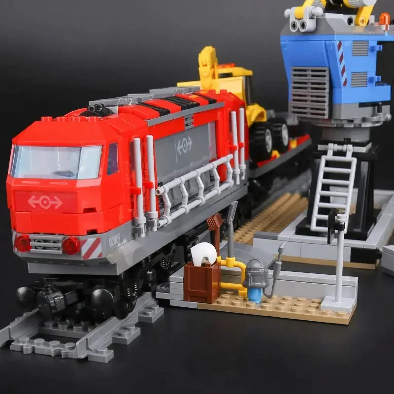 NEW MOC 60098 Compatible CITY Heavy-Haul Train Building Block Model Children\'s Educational Toys Christmas Birthday Kid Toy Gifts