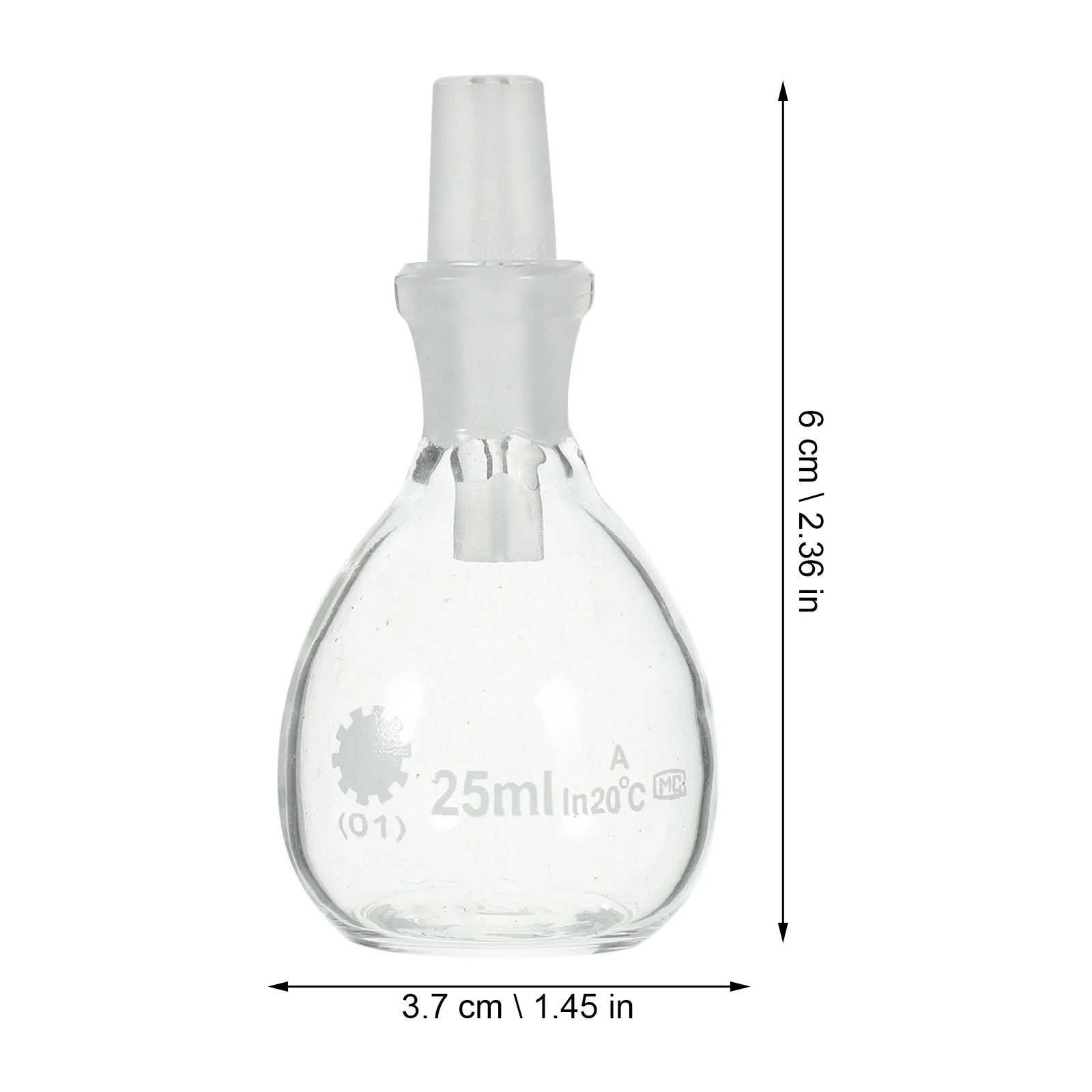 

Laboratory Glass Pycnometer Stopper Durable Reagent Storage Bottle Liquid Storage Bottle for Accurate Density Glass Bottles
