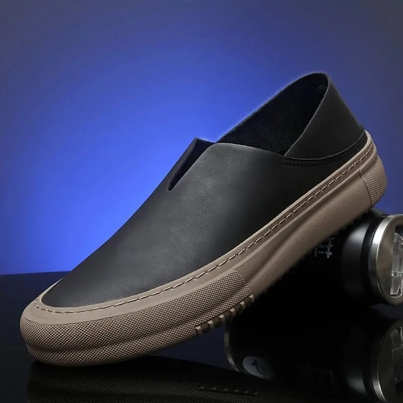 

Summer Mens Shoes Handmade Designer Casual Shoes for Men Luxury Brand Leather Business Shoes Comfy Soft Anti-slip Driving Loafer