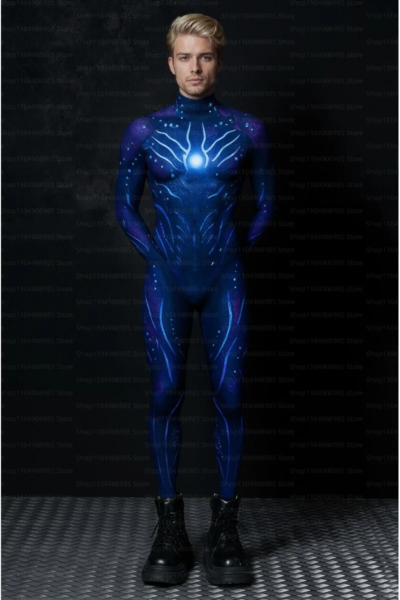 

3D Printing Cosmic Bodysuit Men's Cosplay One - piece Costume Stage Performance Jumpsuit Party Outfit Economic
