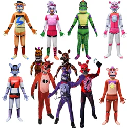 2024 Fnaf Freddyed Costume Kids Child Fredy Superhero Boys Girls Funny Party Cosplay Halloween Carnival bear Suit Jumpsuit