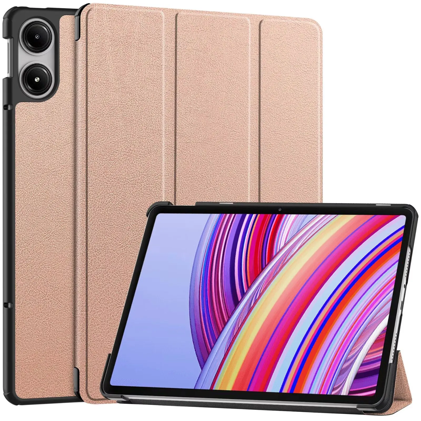 

For Redmi Pad Pro Case 12.1-inch Tri-Fold Hard Shell Protective Cover Auto Sleep Wake Tablet Funda Coque Capa Smart Slim