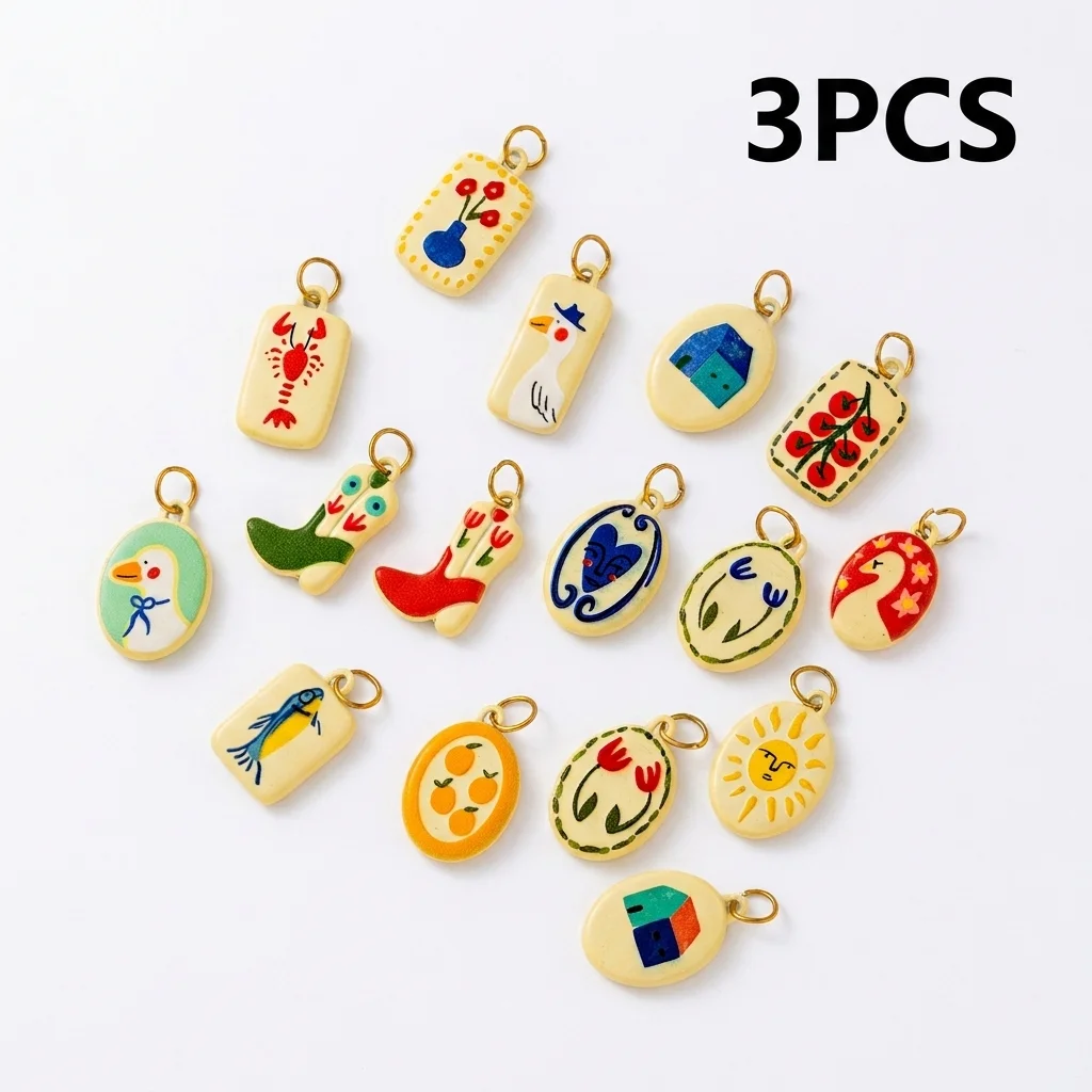 3 Stück einfache und beliebte neue elliptische Blumenanhänger aus 316er Edelstahl, wasserdicht, farberhaltend, DIY-Anhänger für Schmuck. – Detail 2